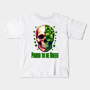 St Patricks Day 2024. Irish Skull Men Kids T-Shirt